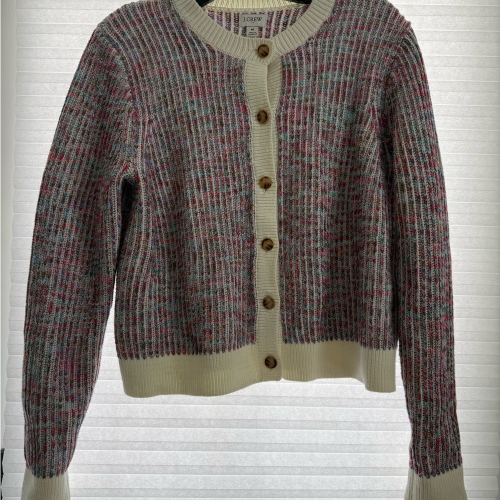 J. Crew Factory Multicolor Button-Up Cardigan
